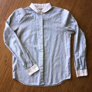 VINTAGE Button Shirt with Peter Pan Collar
